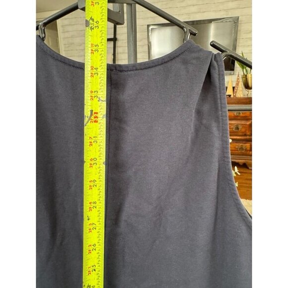 NWT Sundays Skater Sleveeless Round Neck Zip Front Navy Blue Dress Womens Size L - Picture 5 of 8